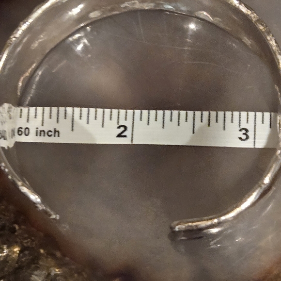 Hammered Sterling Silver Bracelet - Picture 5 of 10